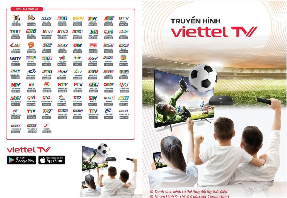 Danh sách các Kênh truyền hình số Viettel
